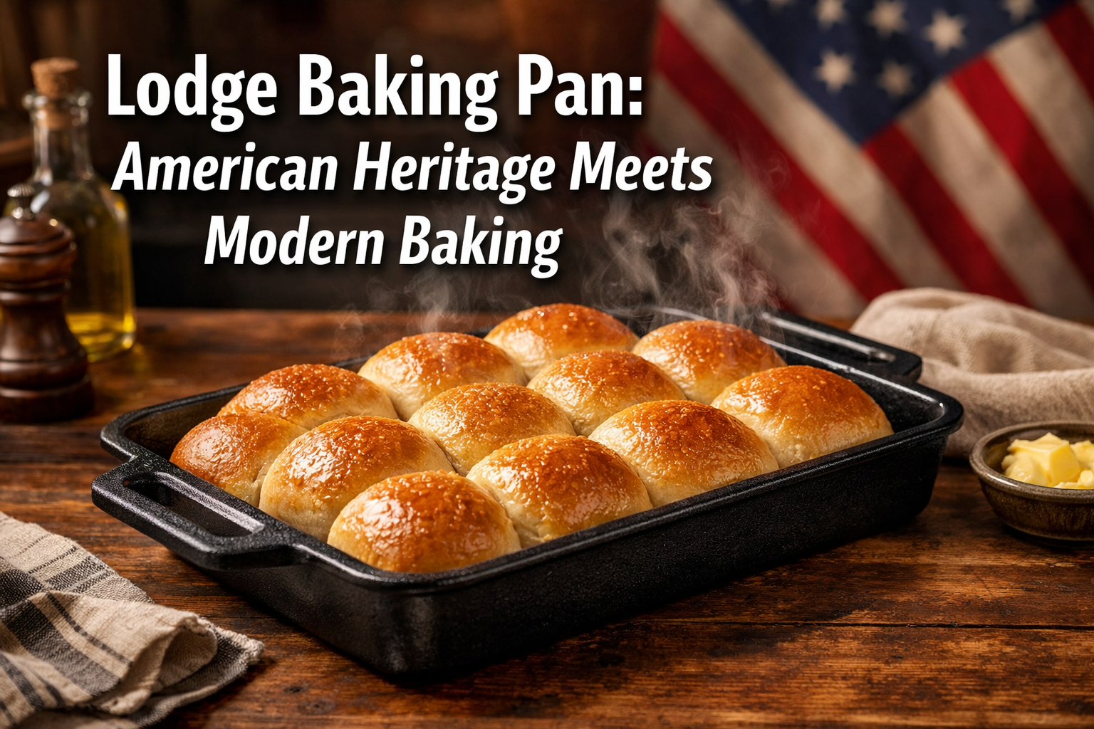 Lodge Baking Pan: 15.5″ x 10.5″ Cast Iron Bakeware