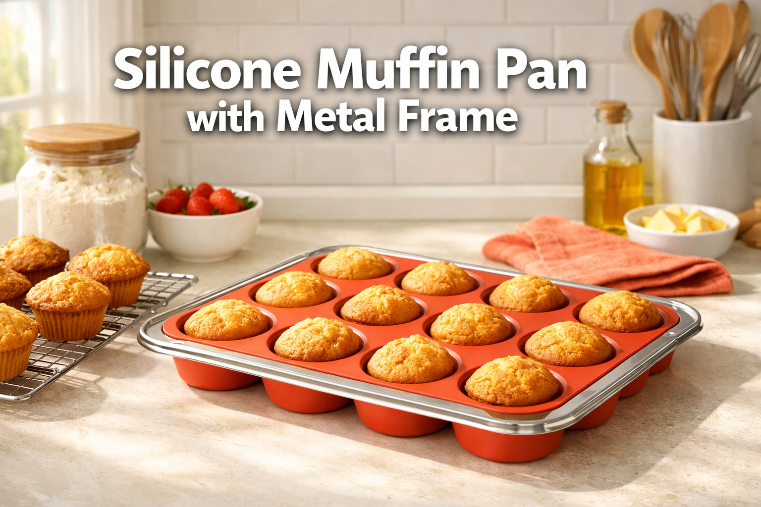 Best Silicone Muffin Pan with Metal Frame