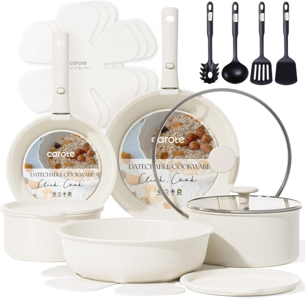 CAROTE 19-Piece Detachable Handle Set