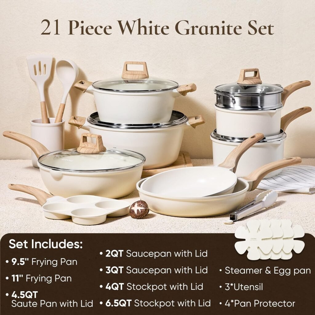 CAROTE 21-Piece Pots and Pans Set