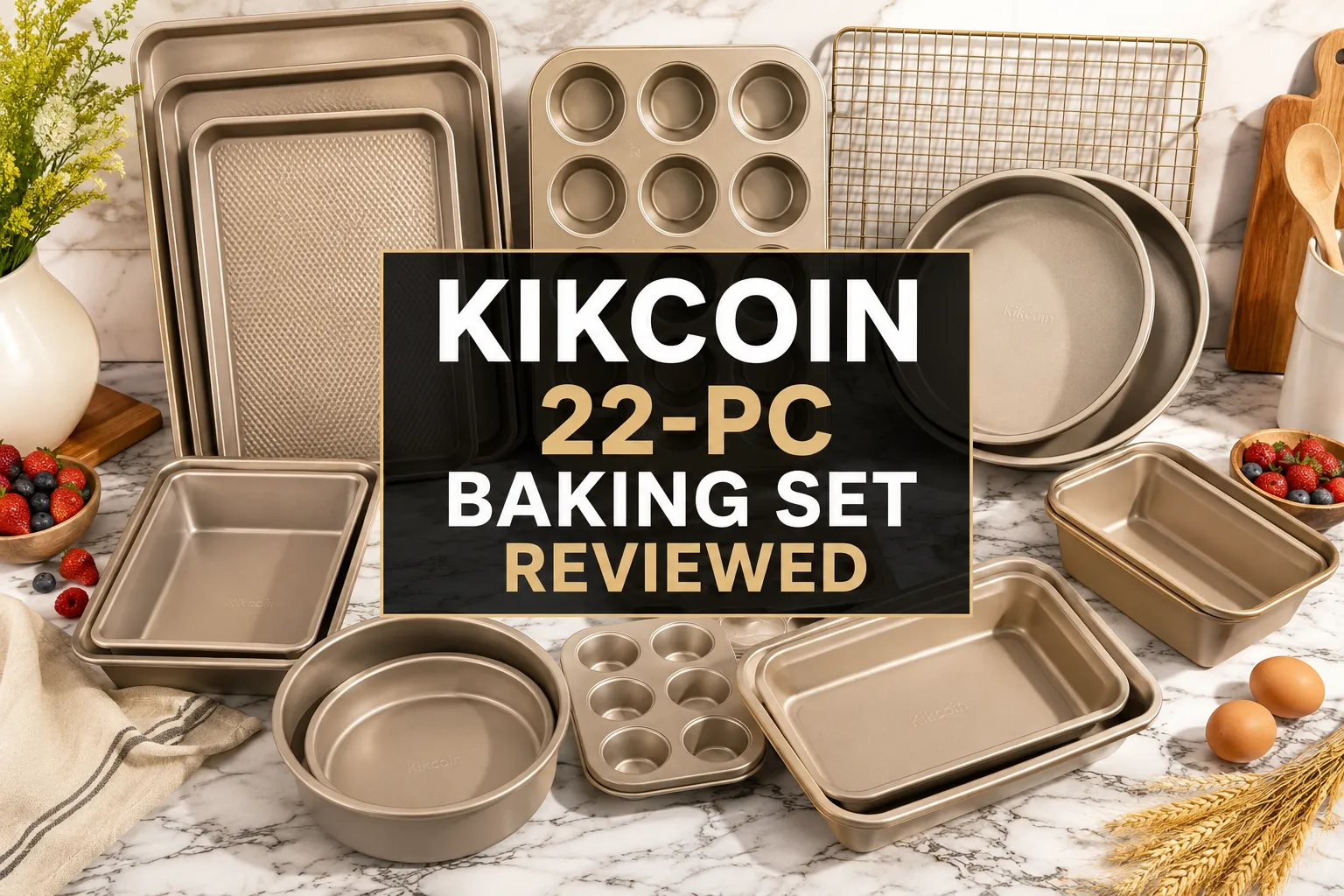 Kikcoin 22 PCS Nonstick Baking Pans Set: Complete Bakeware Collection Review