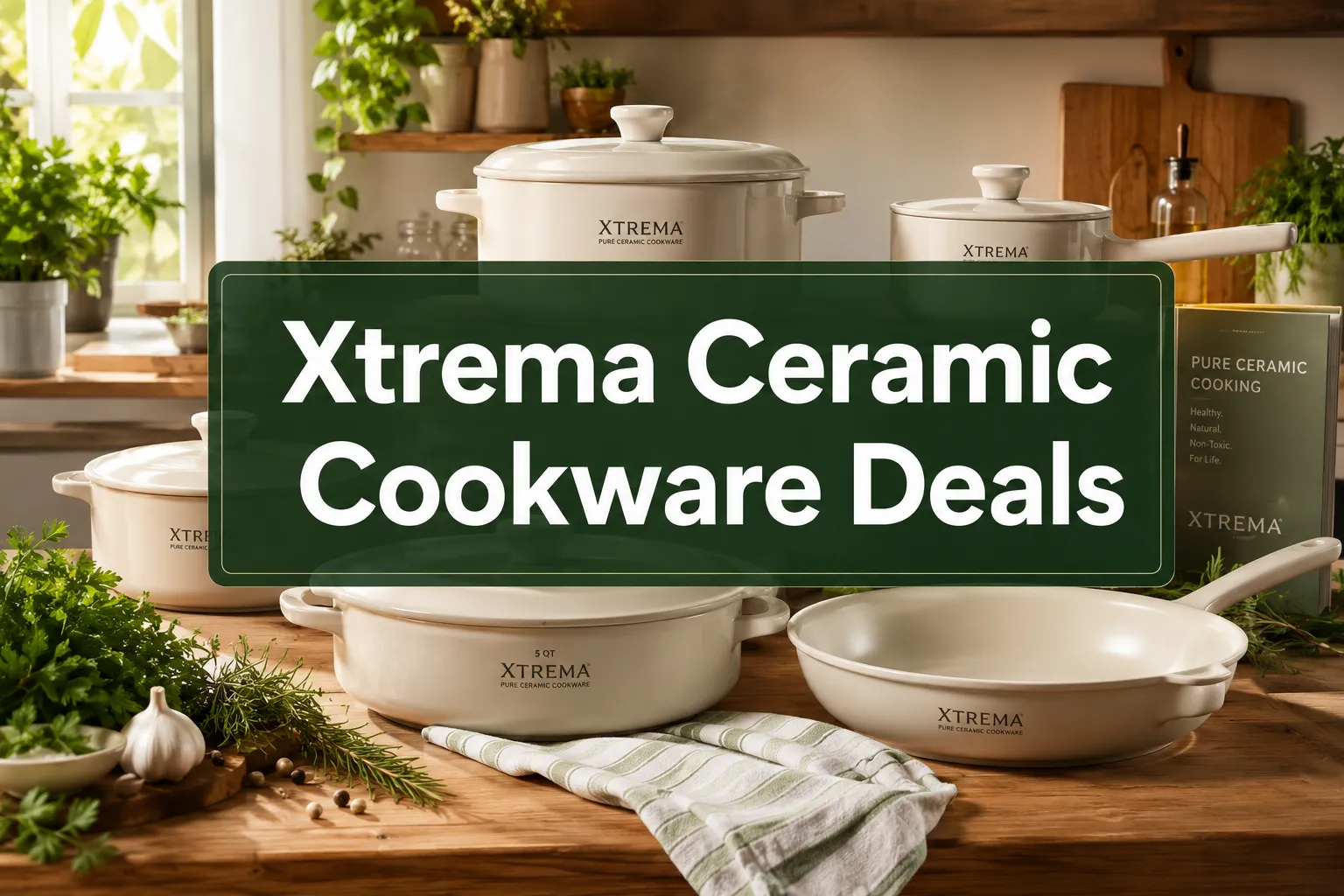 Shop Deals on Xtrema Ceramic Cookware Set